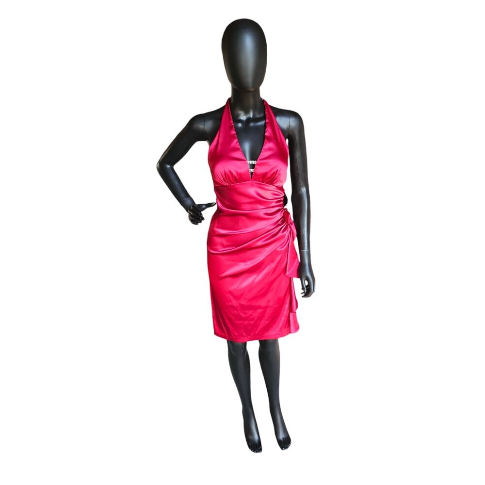 Red Satin Crystal Accent